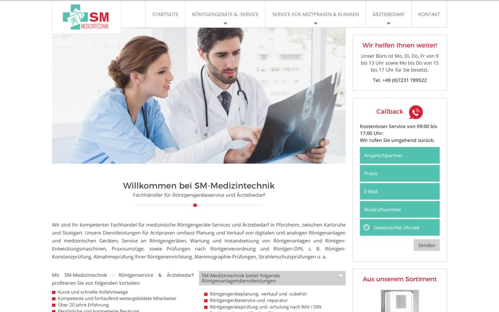 Webdesign Medizintechnik